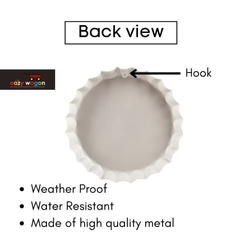 EAZYWAGON Decorative Metal Bottle Caps Wall Sign Plates - 14X14 Inches – Arsenal | Metal Wall Hanging Bottle Cap for Home, Farmhouse, Bar & Cafe Decoration | Vintage & Retro Look Plaques