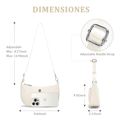Image of Shoulder Bag for Women Handbags with Adjustable Strap Underarm Purse Mini Clutch Purses Trendy Crescent Bags 1L