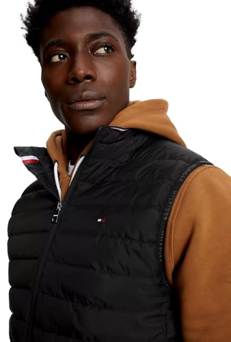 TOMMY HILFIGER Men's Ultra Soft Lightweight Quilted Puffer Packable Vest, Black, XL3