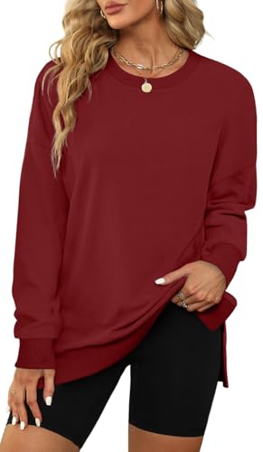 Image of XIEERDUO Womens Oversized Sweatshirts Pullover Casual Crewneck Long Sleeve Tops Comfy