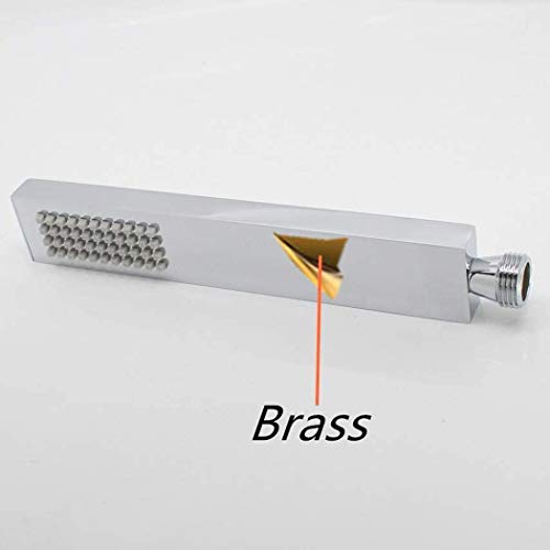 Enga HL-SCF30 Square Solid Brass Hand Held Wand Shower Head With Wall Connector And Stainless Steel Hose Set thumb #6