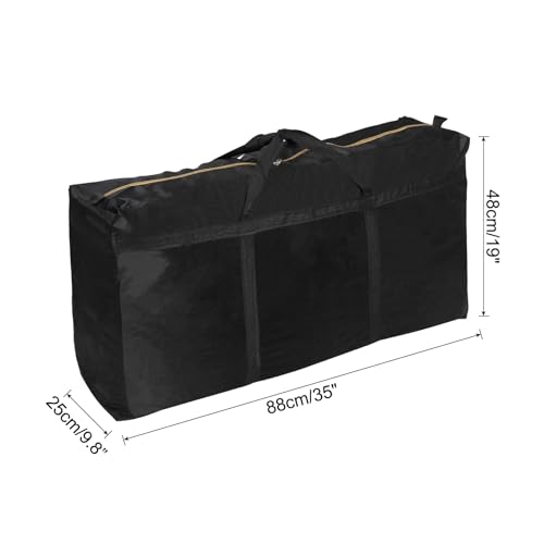 PATIKIL 35" Extra Large Moving Bag for Travel, 210D Oxford Waterproof Storage Bag with Double Zippers Duffle Bag for Storage Packing Home Traveling Camping, Black (35"x9.8"x19")2