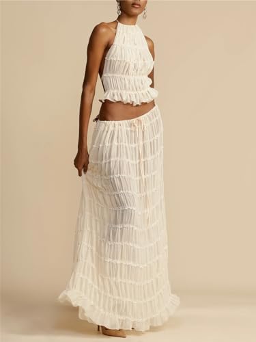 Chic and Breezy Beach Maxi Skirt Set for Women - Image 3