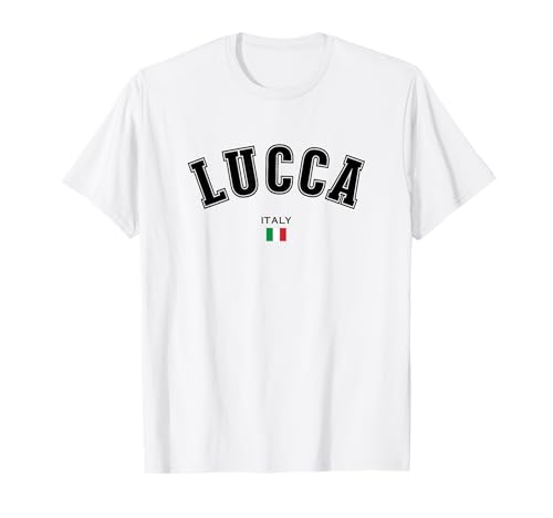 Lucca Bandera Italiana Souvenir Italia Viaje City Trip Toscana Camiseta