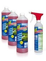 MB- Aktiv Reiniger Kalkex Kombipack: 3 x 1 Liter Konzentrat + 1 Sprühflasche (leer)