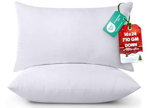 Utopia Bedding Throw Pillows Insert (Pack of 2, White) - 16 x 24 Inches Bed and Couch Pillows - Indoor Decorative Pillows