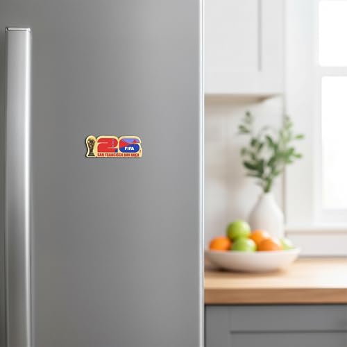 Image of FIFA World Cup Tournament Logo Magnet - Officially Licensed FIFA World Cup Magnet - Vibrant Host City Design - Durable Strong Hold - Perfect for Fridges, Lockers & Collectors