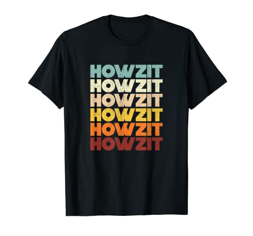 Howzit Classic Sud Africa Saluto Hello Pattern Maglietta