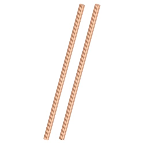 M METERXITY 2-Pack Copper Round Rod 4mm Dia. 3.94 Inch Length T2 Stock Solid Rod Lathe Bar for Metal Crafts DIY/Gardening/Industry/Decoration Pure Copper Tube