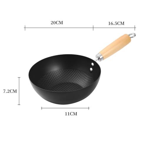 Wok de Hierro Fundido Antiadherente 20 cm Negro miniatura 2