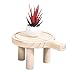 Stojak na mały drewniany stołek,Stołek roślinny | Okrągły drewniany stołek na kwiaty Stojak na rośliny ogrodowe Stojak na doniczkę do wnętrz na zewnątrz Home Garden Decor Yanjing