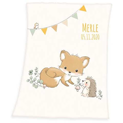 Wolimbo Babydecke mit Namen personalisiert Cover
