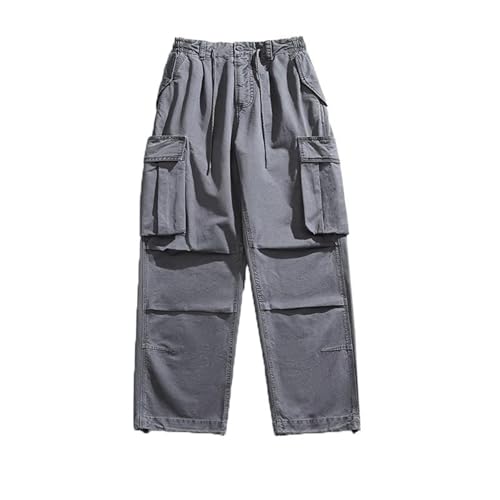 Men's Pants Retro Sport Summer Techwear Multi-Pocket Workwear Straight-Leg Casual Trouser for Men2
