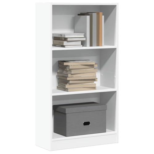 GCHDHAPB Estantería para el hogar, estanterías y estantes de pie, estantería blanca de madera de ingeniería 60 x 24 x 109 cm