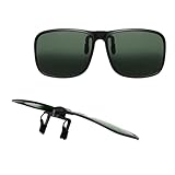 Gkhlg 1 par de lentes de sol con clip para hombres y mujeres, ligeros, sobre gafas, para usuarios de lentes graduados, lentes de sol polarizados con clip para actividades al aire libre, viajes, uso