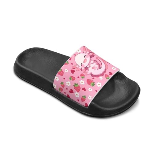 Forchrinse Girls Slides Cute Beach Slippers Summer Slip on Sport Sandals Casual House Shower Shoes