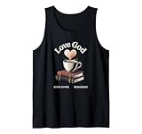 : Amo a Dios beber café Leer libros