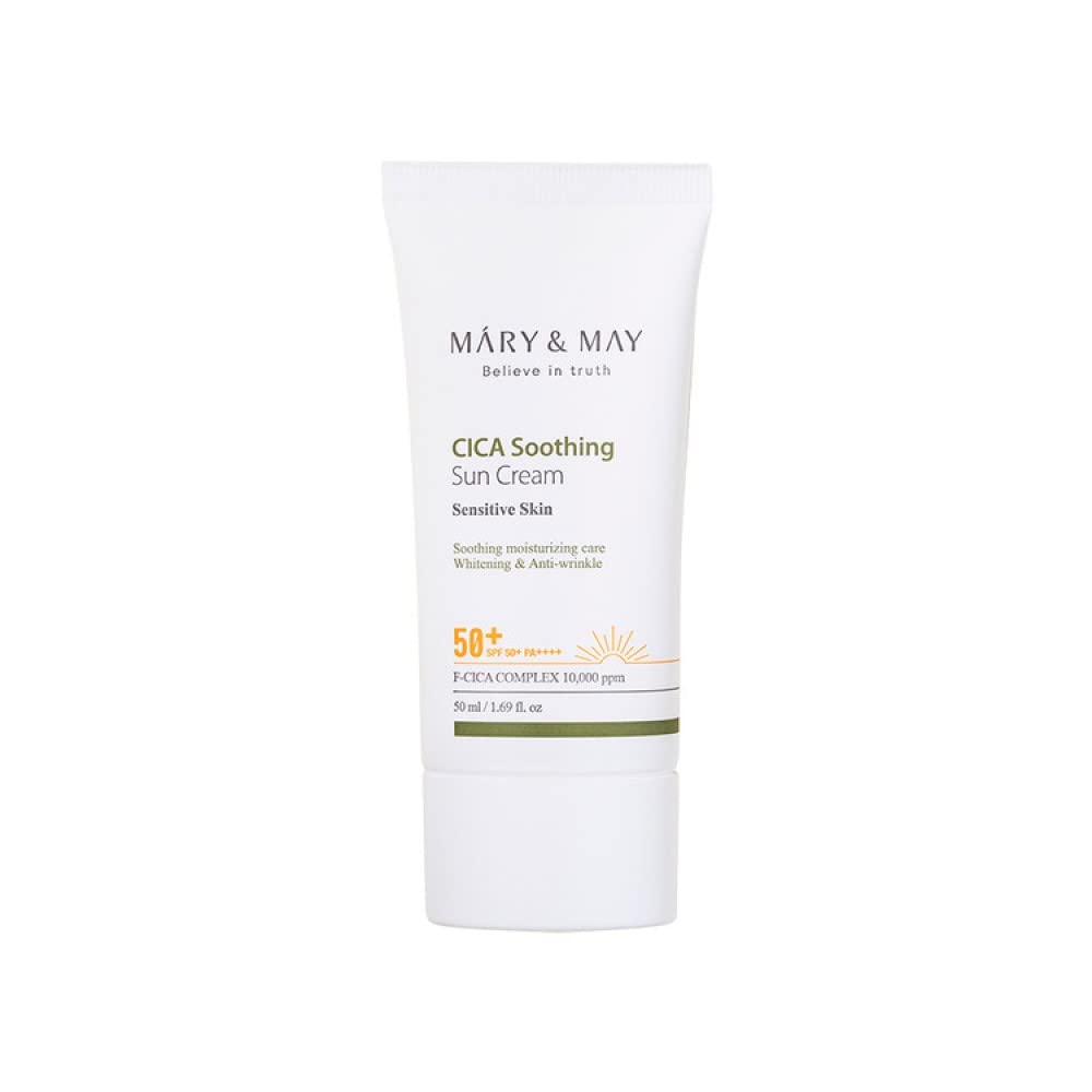 Buy Mary&May CICA Soothing Sun Cream SPF50+ PA++++ 50ml, Korean