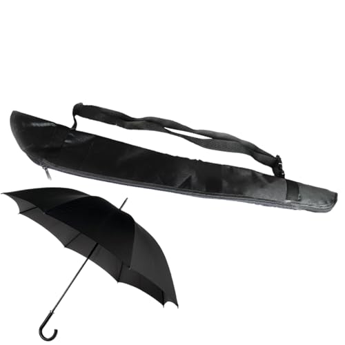 Bolsa De Almacenamiento Impermeable Para Paraguas: Funda Con Correa Para El Hombro Con Cremallera, Estuche De Transporte A Prueba De Polvo, Soporte Plegable Portátil | Organizador De Viaje ,
