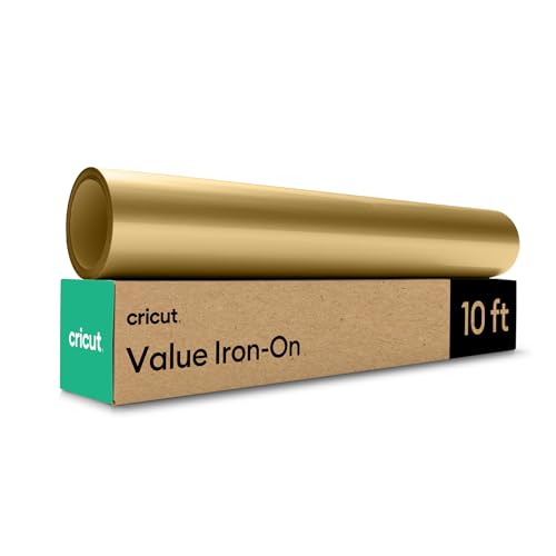Cricut® Value Iron-On, Gold (12 in x 10 ft) - HTV Heat Transfer Vinyl