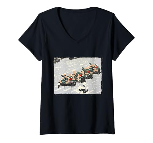 Womens Tank Man Tiananmen Square Democracy protest China 1989 V-Neck T-Shirt