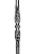 Stair Part Shop - 5/8" Round - Ornate Hollow Iron Baluster -ÊFrench - Gun Metal Silver