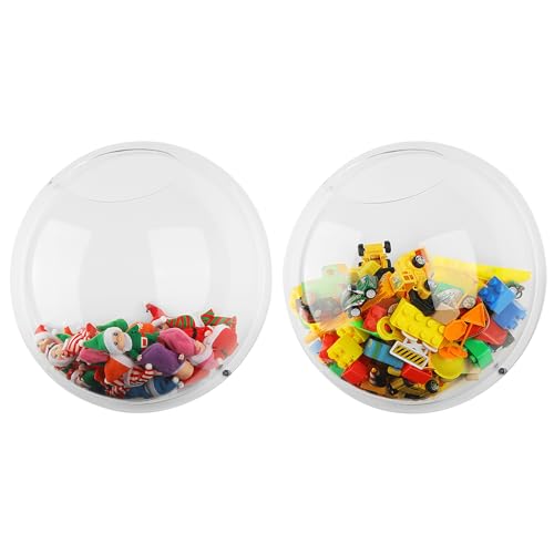 Yungyan 2 Pcs Acrylic Toy Dispenser for Wall Mounted Wall Toy Organizer for Kids Hanging Storage Display Acrylic Wall Organizer Clear Storage Bin for Nursery Playroom Cars Blocks Trains Snacks Balls
