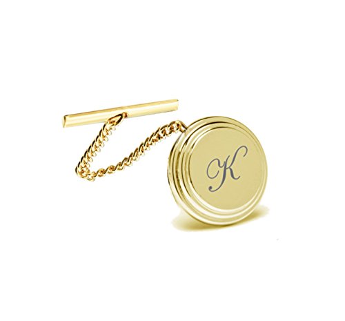 Personalized Gold Beveled Tie Pin Engraved Free - Ships From Usa #TOP1