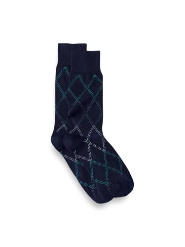 Paul Fredrick Men's Windowpane Cotton Blend Sock