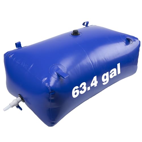 Water Bladder Storage Container Large Water Storage Bladder Portable Collapsible for Outdoor Camping Emergency Bladder Agricultural Drought Watering (240L)