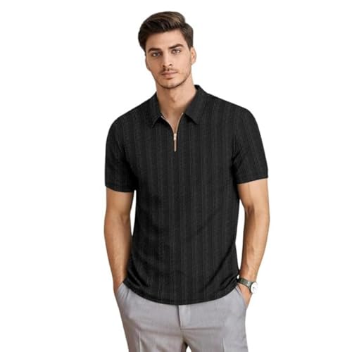 COMBRAIDED Men’s Polo Neck Textured Polycotton Short Sleeve T-Shirt – Casual Regular Fit for Daily Comfort & Style COMBRAIDED Men’s Polo Neck Textured Polycotton Short Sleeve T-Shirt – Casual Regular Fit for Daily Comfort & Style