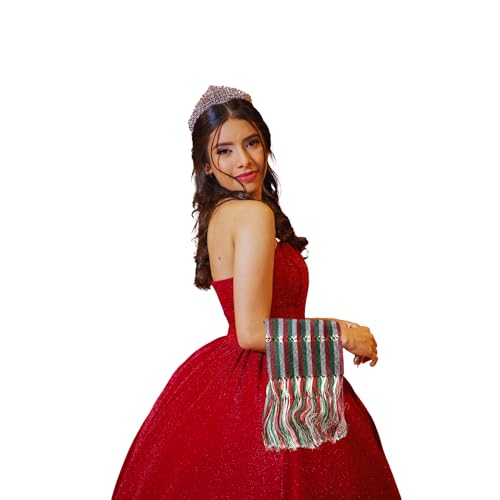 Mexican Handmade Fiesta Rebozo Shawl – Traditional Women’s Chal – Cinco de Mayo Outfit – Colorful Mexican Table Runner for Home, Wedding, Party & Fiesta Decoration