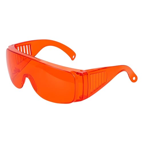 AmeriCan Goods Dental Lab Glasses Ultra VX Orange Protective Shield Dental Lab Eyewear for Curing Ultraviolet and Blue Light Protection Eyeglasses