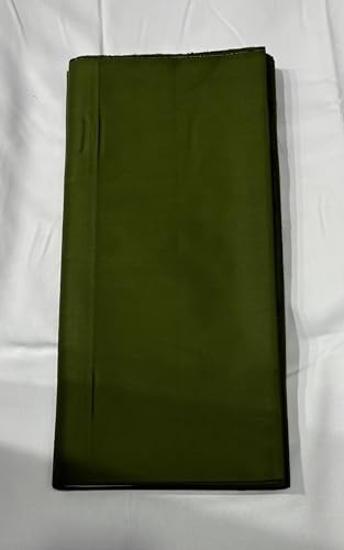 Image of BKRKJ Women's Cotton Silk Unstitched fabric by meter for sewing suit salwar chudidar patiyala shirt kameez blouse kurta pyjama pathani jam glace (Mehndi Green, 2 meter)