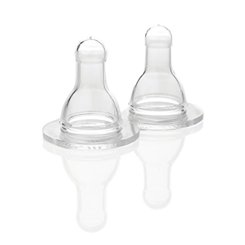 Image of Lifefactory Stage 3 Nipples for 4oz & 9oz Glass Bottles, 2 Pk, Clear | Silicone, BPA Free, Reusable, Dishwasher Safe