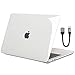 Produktbild TECOOL Hülle Kompatibel mit MacBook Pro 13 2016-2020 A2338 M1/ A2289/ A2251/ A2159/ A1706/ A1708/ A1989, Plastik Hartschale Schutzhülle Case + USB C Adapter für MacBook Pro 13 Touch Bar -Transparent