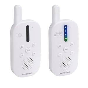 Grundig DECT Audio-Babyphone – Babyfon mit 150 m Reichweite – Eltern-Kind-Einheit – mit LED-Tonanzeige und Gegensprechfunktion – Kinderzimmer-Zubehör – Weiß