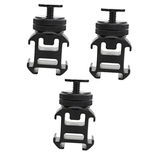 Soporte de zapata triple para cámara ideal para vlogs con luces led y micrófonos