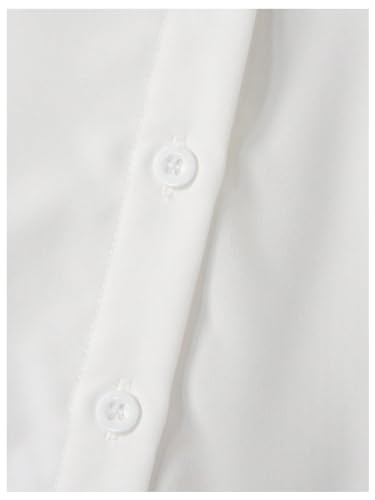 Verdusa Girl's Button Front Bow Back Sleeveless Shirt High Low Asymmetrical Hem Blouse Top4