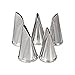 Piping Buse Set Rose Petal Gise Conseils de tuyauterie DIY outils de décoration de crème en acier inoxydable 5pcs, buses de tuyauterie à gâteau