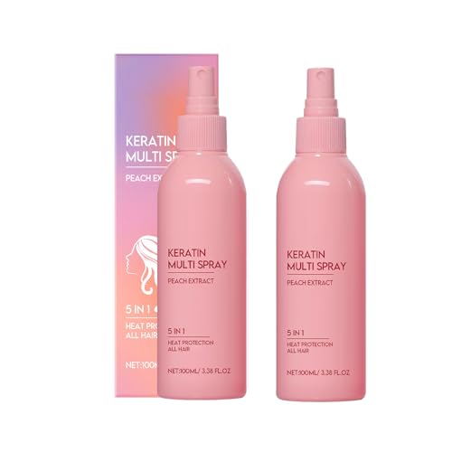 Spray hidratante para mascarillas capilares con queratina, tratamiento profundo para cabello seco, dañado, rizado y tratado con color, repara roturas y puntas abiertas, desenredador antiencrespamiento