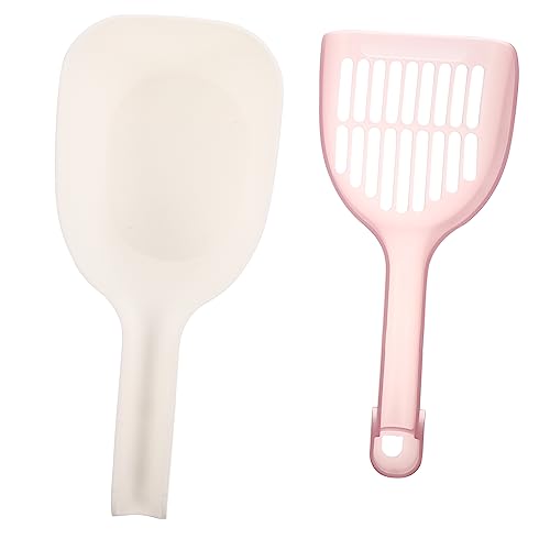 Abaodam 1 Set Cat Litter Scoop with Holder Durable Plastic Cat Litter Tool for Easy Waste Cleanup Options Comfortable Handle for Home Use