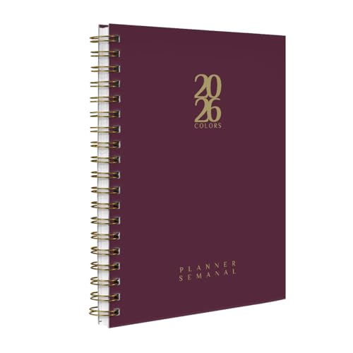 Agenda 2026 Planner Semanal Solid Colors Marsala