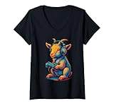 Photo Gallery donna goat retro gamer vintage gaming amante degli animali maglietta con collo a v Photo Gallery donna goat retro gamer vintage gaming amante degli animali maglietta con collo a v