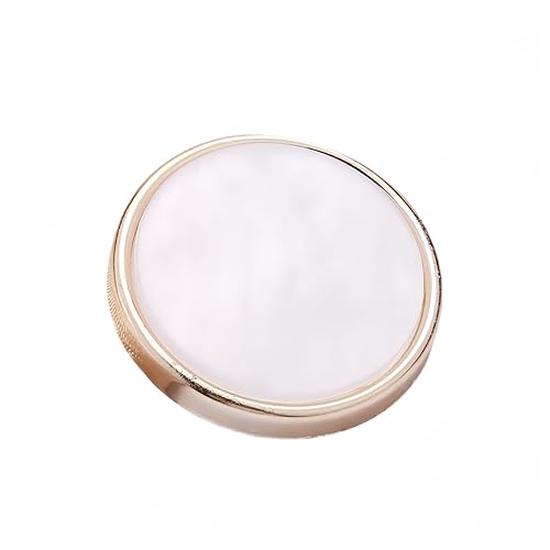 5PCS Gold White Pearl Buttons Fastener - Versatile Sewing Accessories for DIY Garment, Clothing, Handmade Projects, and Scrapbooking