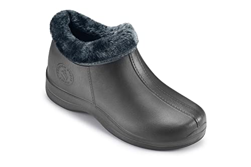 ESTRO Gummistiefel Gefüttert Herren Clogs - Regenstiefel Herren Gefütterte Gummistiefel Damen Kurz Regenschuhe Damen A16 (36, Dunkelgrau)