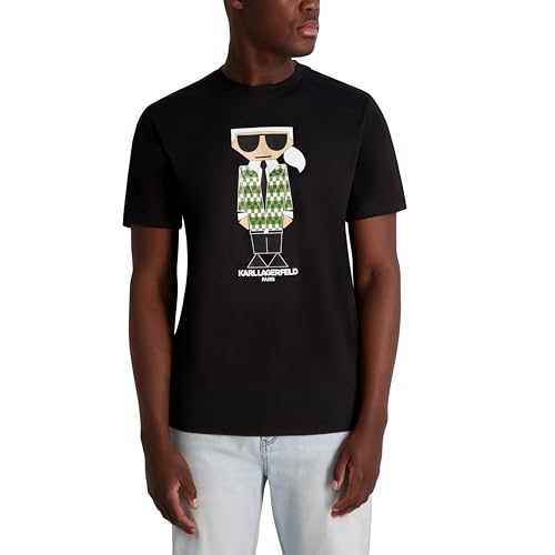 KARL LAGERFELD Men's Short Sleeve Crewneck Graphic T-Shirt