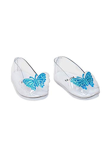American Fashion World Blue Butterfly Glass Slippers made for 18 inch dolls such as American Girl dolls