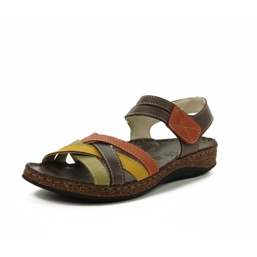 WALK & FLY - Sandalia 43170-MRO para: Mujer Color: Marron Talla: 39
