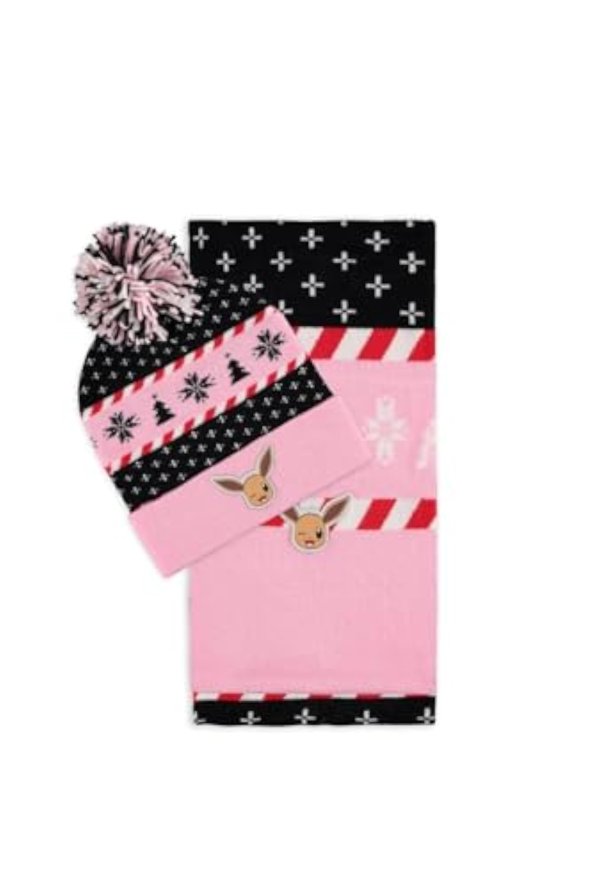 DIFUZED Guantes y gorro marca modelo Set gorro y bufanda Eevee Pokemon